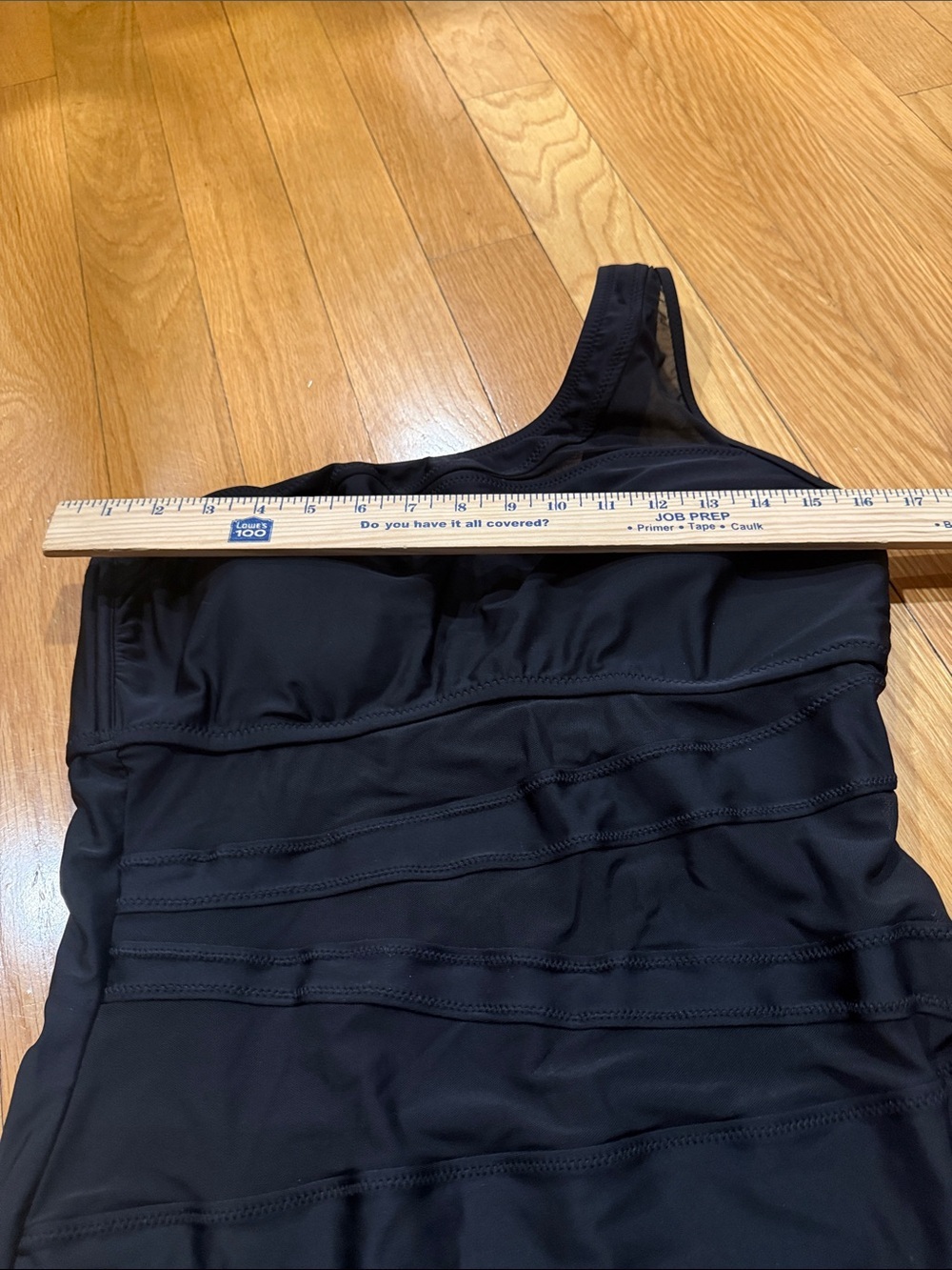 Shade & Shore black asymmetrical one shoulder swimsuit size xlarge. - Picture 5 of 10